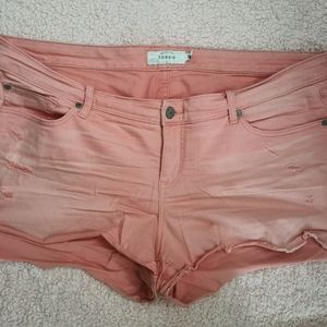 Torrid Light Pink Denim Shorts